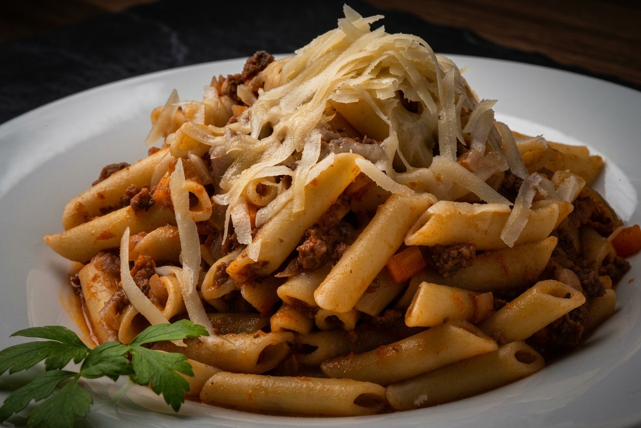 Macarrones a la boloñesa
