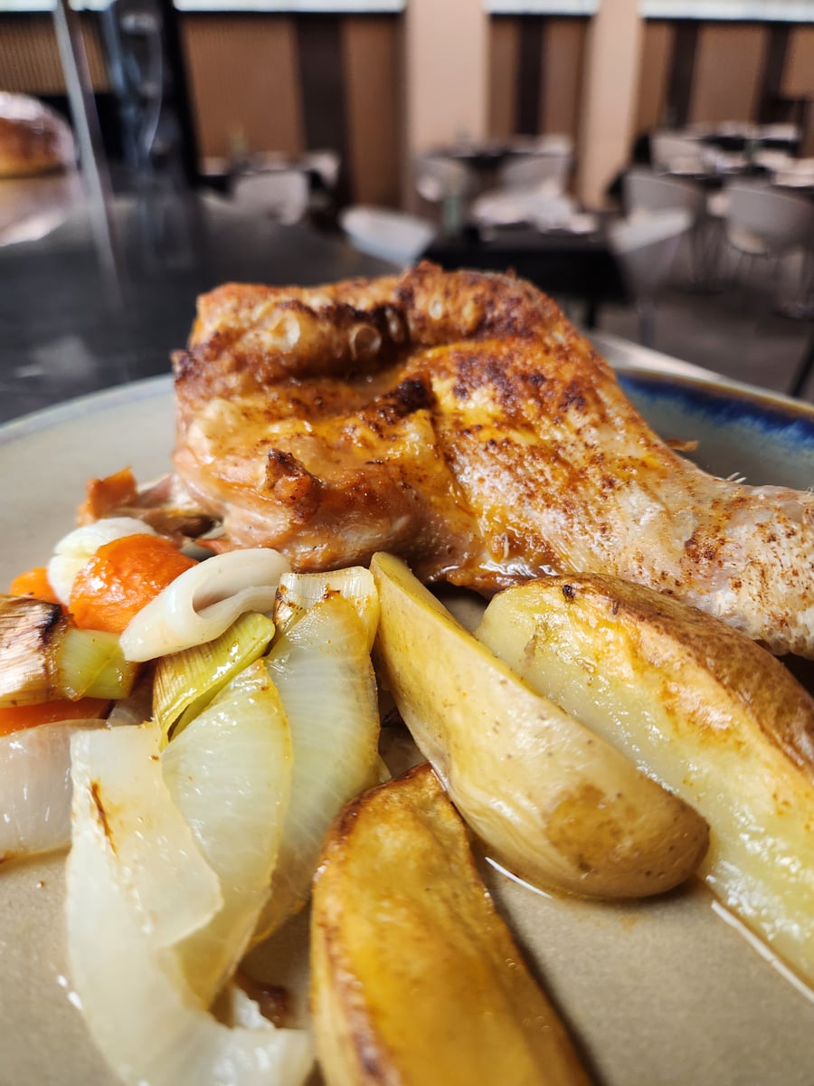 Muslo de pollo al horno